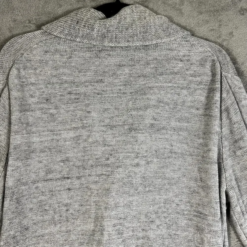 J Crew‎ Cardigan Mens L Gray Knit Lambswool Shawl Neck Sweater Grandpa Basic